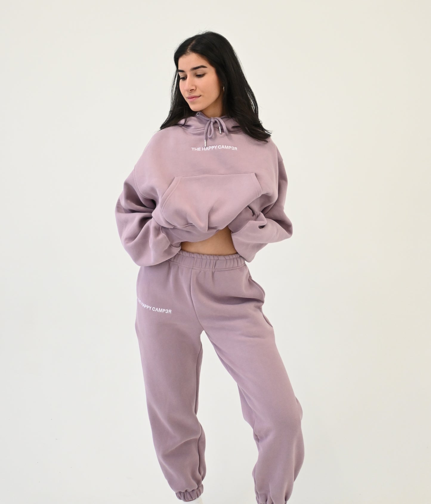 Cloud Cropped Hoodie - Washed out Lilac