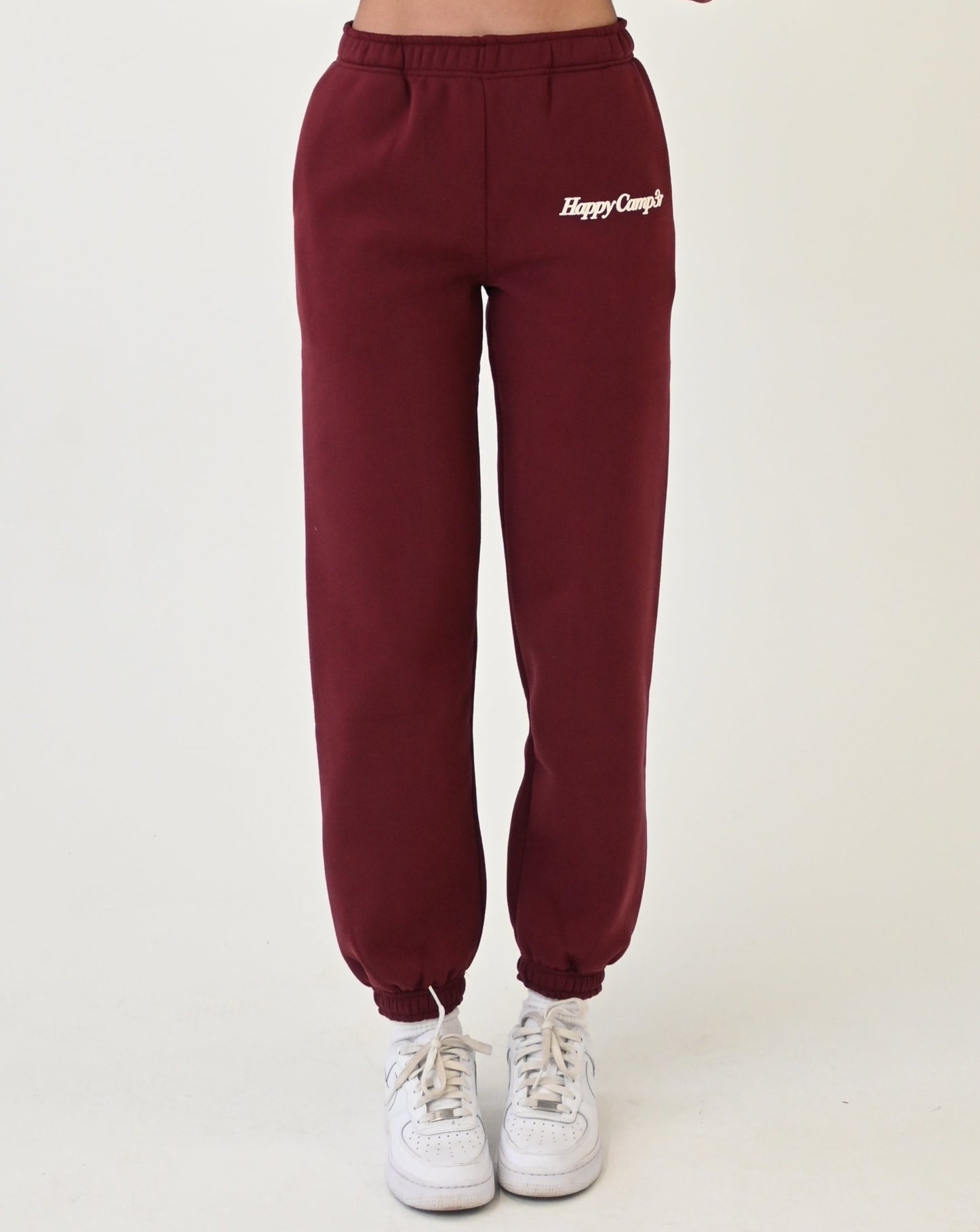 You Deserve the World Sweatpants - Wine Red