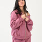 Disrupt Anxiety with Gratitude Zip-up Hoodie - Raspberry
