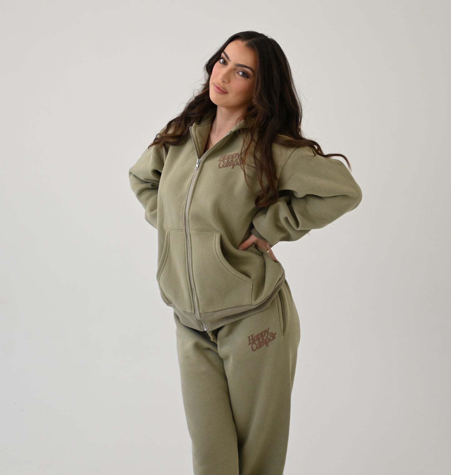 Disrupt Anxiety with Gratitude Sweatpants - Dusty Olive