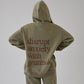 Disrupt Anxiety with Gratitude Zip-up Hoodie - Dusty Olive