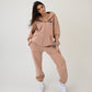 Disrupt Anxiety with Gratitude Zip-up Hoodie - Vintage Peach