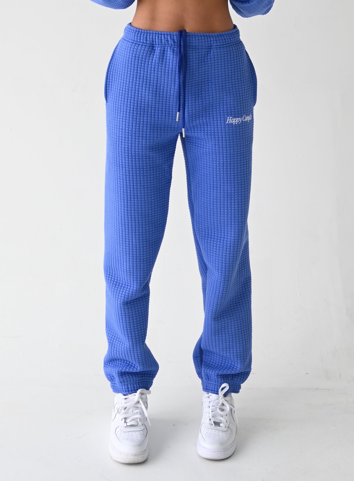 Quilted Joggers - Sapphire Blue