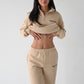 Quilted Joggers - Sand
