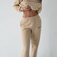 Quilted Joggers - Sand