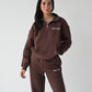 Quilted Quarter Zip - Chocolate