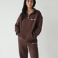 Quilted Quarter Zip - Chocolate