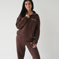 Quilted Joggers - Chocolate