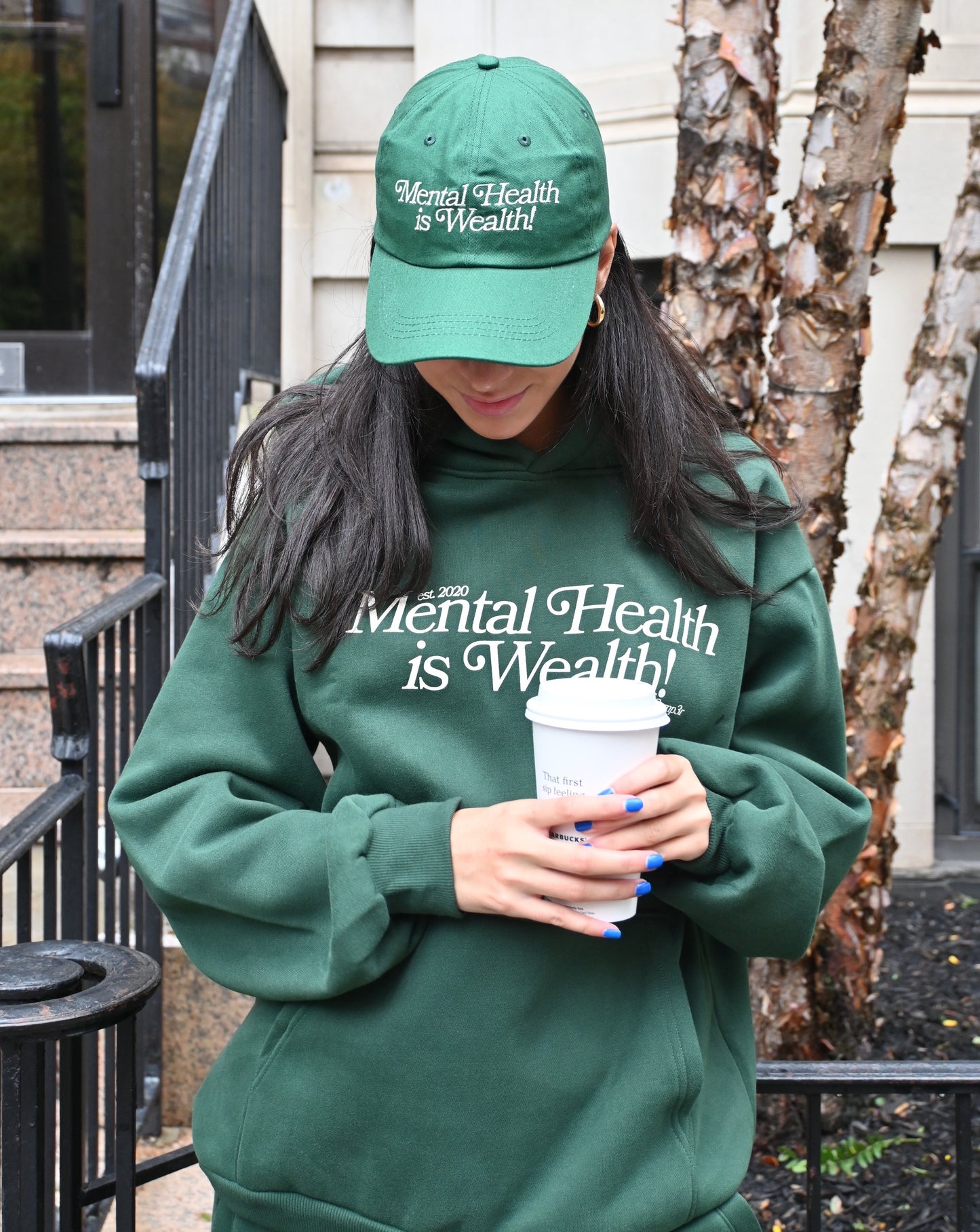 Mental Health is Wealth Hat - Forest Green
