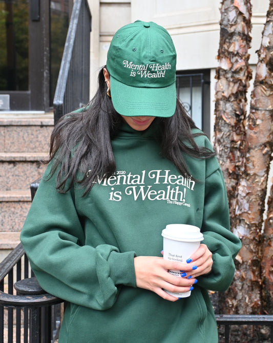 Mental Health is Wealth Hat - Forest Green