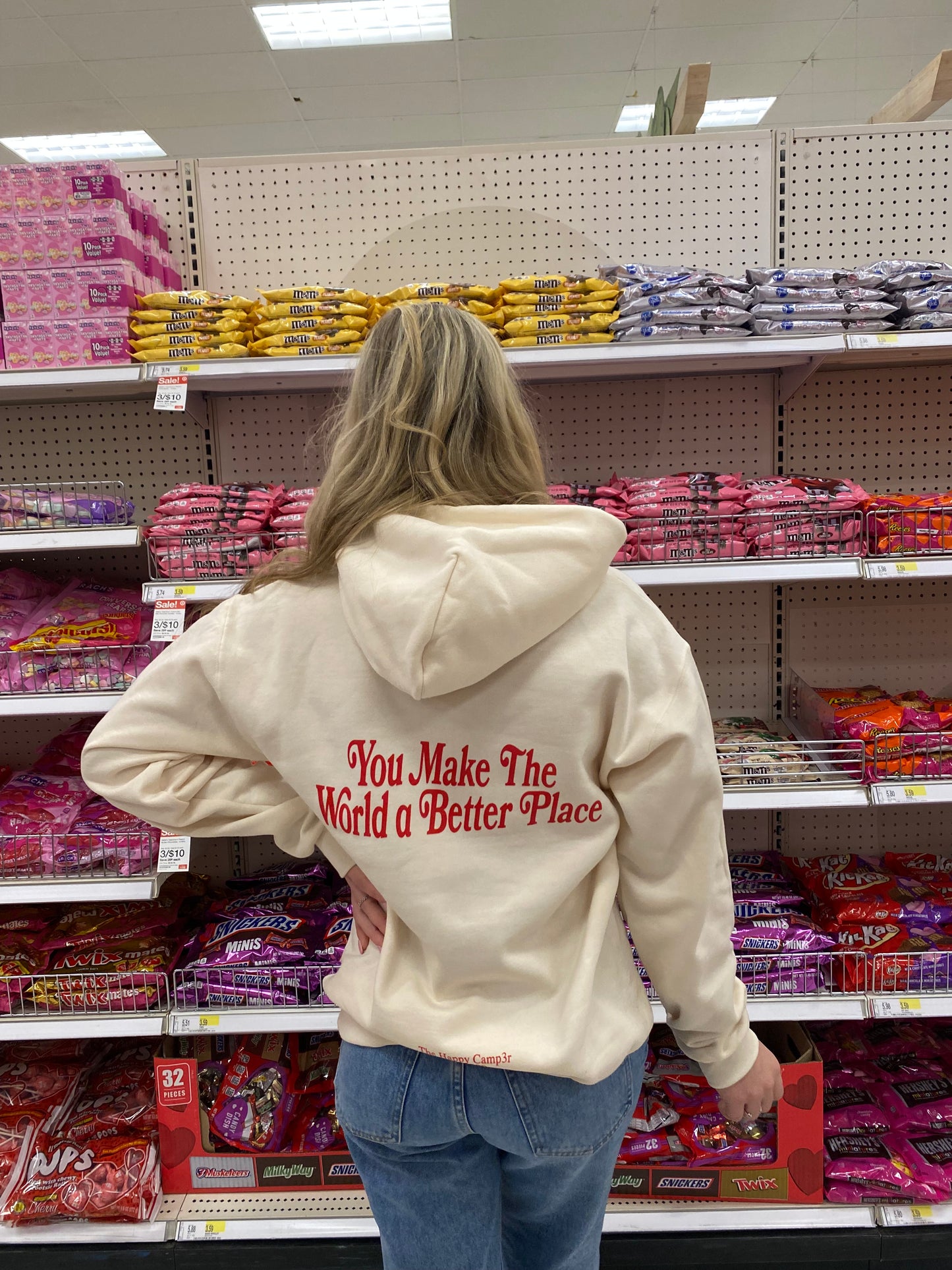 You Make The World a Better Place Hoodie - Cream