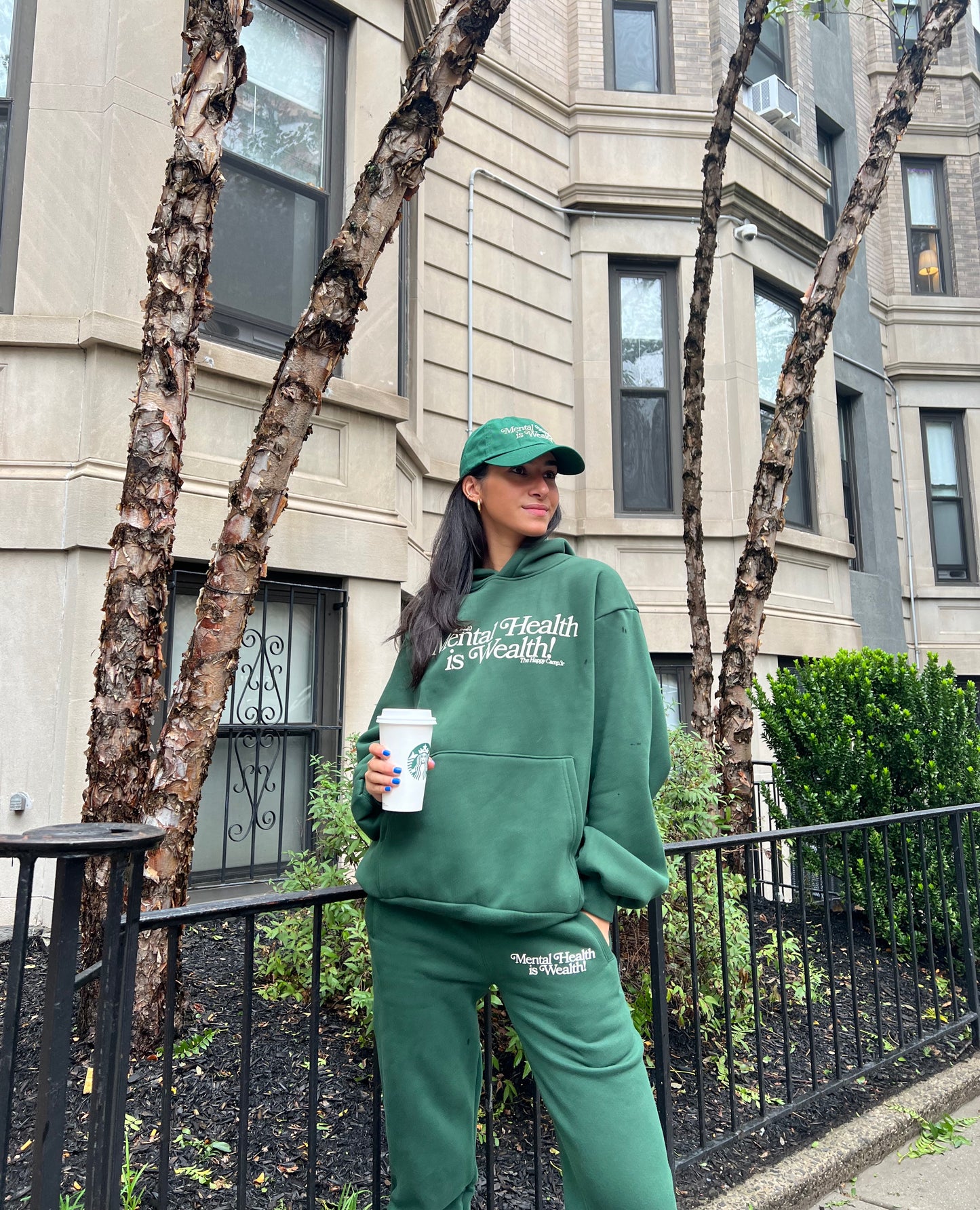 Mental Health is Wealth Sweatpants - Forest Green