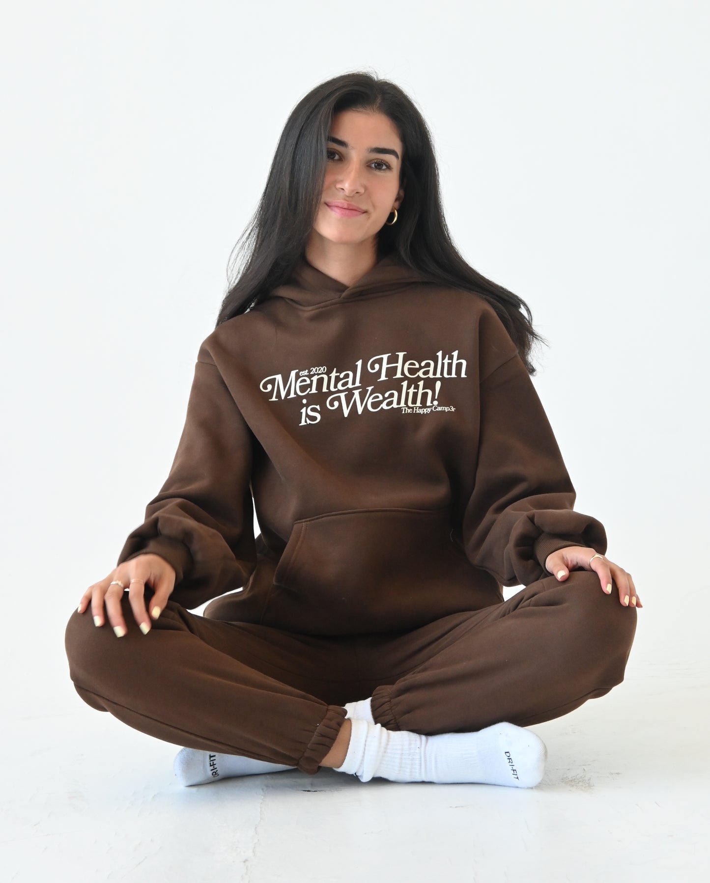 Mental Health is Wealth Hoodie - Chocolate