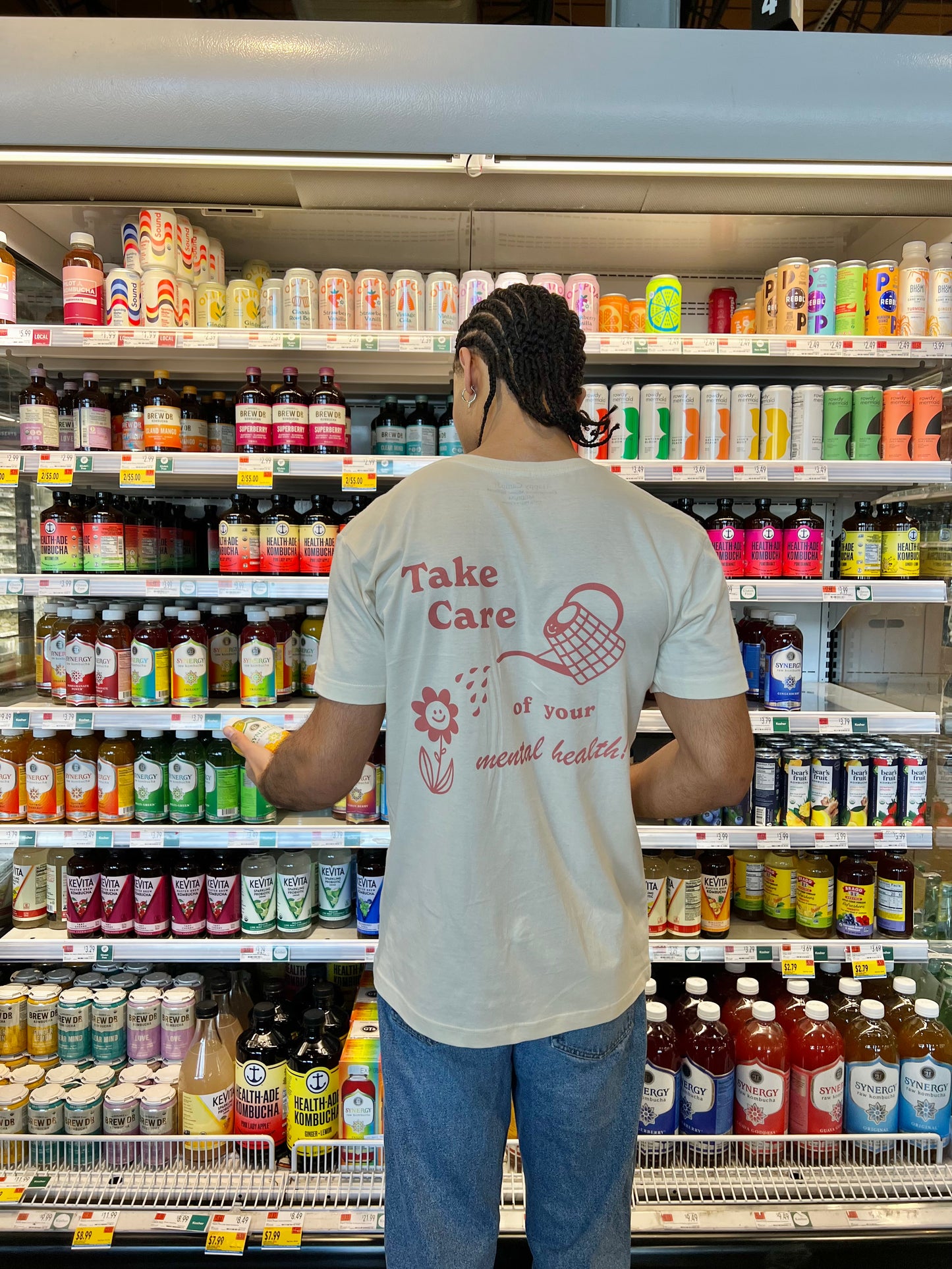 Take care of your mental health! T-SHIRT in Cream